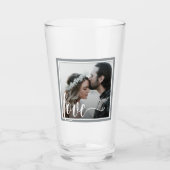 Foto van modern grijs liefdesscript glas (Voorkant)