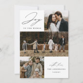 Foto van Modern Joy to World 4 Feestdagenkaart (Voorkant)