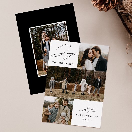 Foto van Modern Joy to World 4 Feestdagenkaart