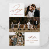 Foto van Modern Joy to World 4 Folie Feestdagenkaart (Voorkant)