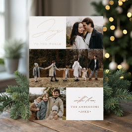 Foto van Modern Joy to World 4 Folie Feestdagenkaart