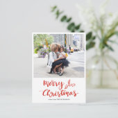 Foto van modern kerstscript voor Merry Briefkaart (Staand voorkant)
