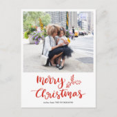 Foto van modern kerstscript voor Merry Briefkaart (Voorkant)
