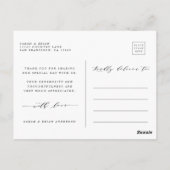 Foto van Modern Love and Bedankt Wedding Briefkaart (Achterkant)