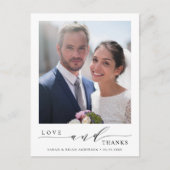Foto van Modern Love and Bedankt Wedding Briefkaart (Voorkant)