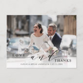 Foto van Modern Love and Bedankt Wedding Briefkaart (Voorkant)