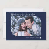 Foto van Modern Love & Light Hanukkah Feestdagenkaart (Voorkant)