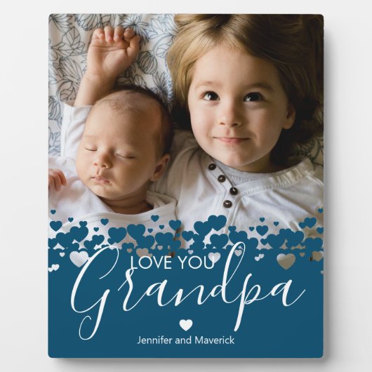 Foto van Modern Love You Grandpa Fotoplaat (Voorkant)