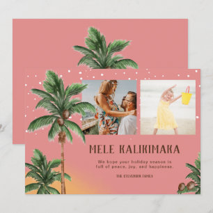 Foto van Modern Mele Kalikimaka Hawai Kerstmis Feestdagenkaart