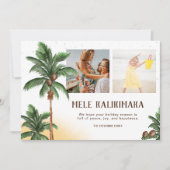 Foto van Modern Mele Kalikimaka Hawai Kerstmis Feestdagenkaart (Voorkant)