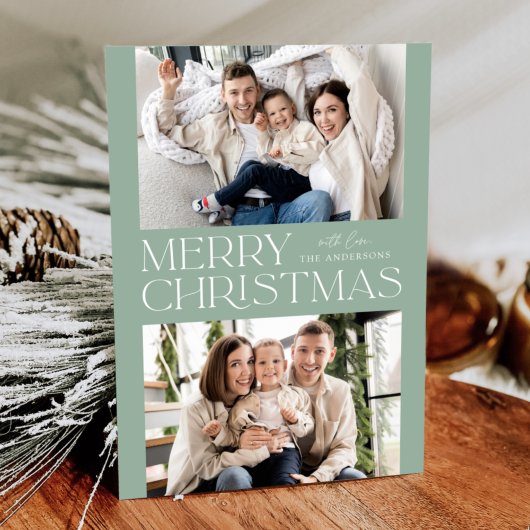 Foto van Modern Mint Merry 2 Feestdagenkaart