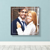 Foto van Modern Monogram Canvas Afdruk (Insitu (Houten vloer))