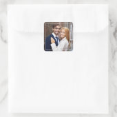 Foto van Modern Monogram Vierkante Sticker (Tas)