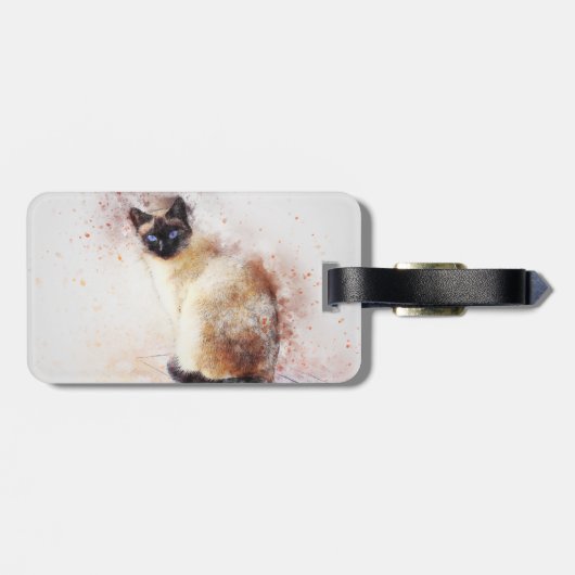 Foto van Modern Pet Cat Bagagelabel (Achterkant horizontaal)