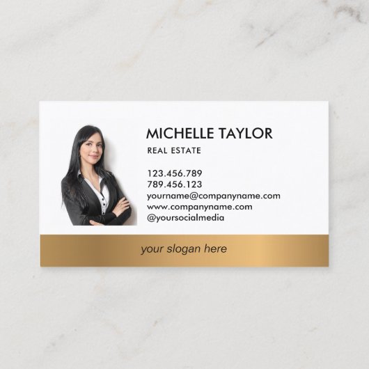 Foto van modern Professional Real Estate House Visitekaartje (Achterkant)