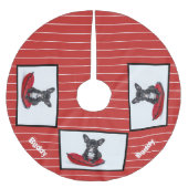 Foto van Modern Red Dog Pet Kerstboom Rok (Voorkant)