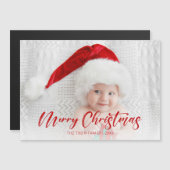 Foto van modern Red Merry Kerstmis (Voorkant / Achterkant)