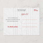 Foto van modern Red Merry Kerstmis Briefkaart (Achterkant)