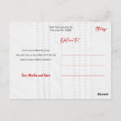 Foto van modern Red Merry Kerstmis Briefkaart (Achterkant)