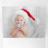 Foto van modern Red Merry Kerstmis Drieluik Wenskaart (Binnenzijde eerst)