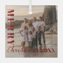 Foto van modern Red Merry Kerstmis