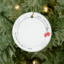 Foto van Modern Red Mittens Keramisch Ornament