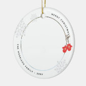 Foto van Modern Red Mittens Keramisch Ornament (Links)