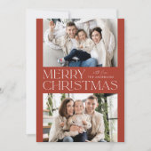 Foto van Modern Rust Merry 2 Feestdagenkaart (Voorkant)