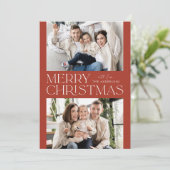 Foto van Modern Rust Merry 2 Feestdagenkaart (Staand voorkant)