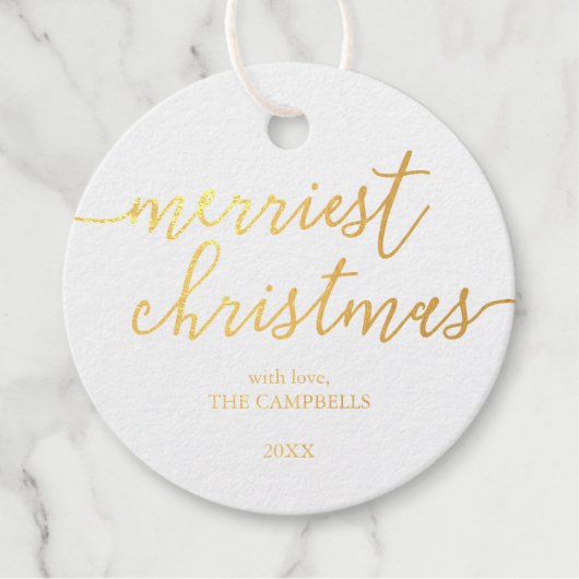 Foto van modern script "Kerst van de allergrootste Bedankjes Labels (Voorkant)