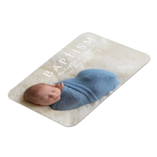 Foto van modern script: Religieuze Cross Boy Bapti Magneet (Linkerzijde)