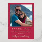 Foto van modern script Viva Magenta Weddenschap Be Folie Uitnodiging (Voorkant)