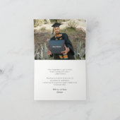 Foto van Modern Sketch Graduation Cap Kraft Afstud Bedankkaart (Binnen)