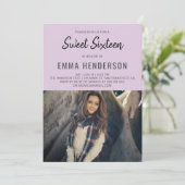 Foto van Modern Sweet 16 Kaart (Staand voorkant)