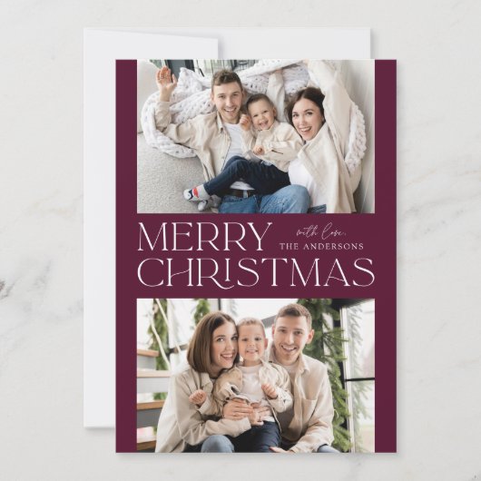 Foto van Modern Wine Merry 2 Feestdagenkaart (Voorkant)