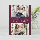 Foto van Modern Wine Merry 2 Feestdagenkaart (Staand voorkant)