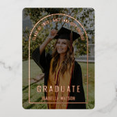 Foto van Moderne Arch Afstudeerder Folie Uitnodiging (Voorkant)