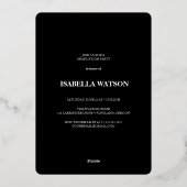 Foto van Moderne Arch Afstudeerder Folie Uitnodiging (Achterkant)