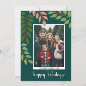 Foto van moderne bessentakken - Happy Feestdagenkaart (Voorkant)