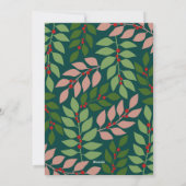 Foto van moderne bessentakken - Happy Feestdagenkaart (Achterkant)