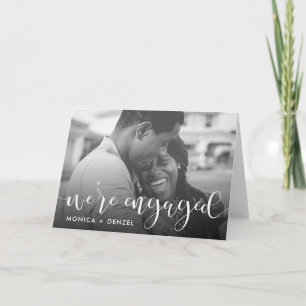 Foto van moderne Chalkboard- en Script Engagement Kaart