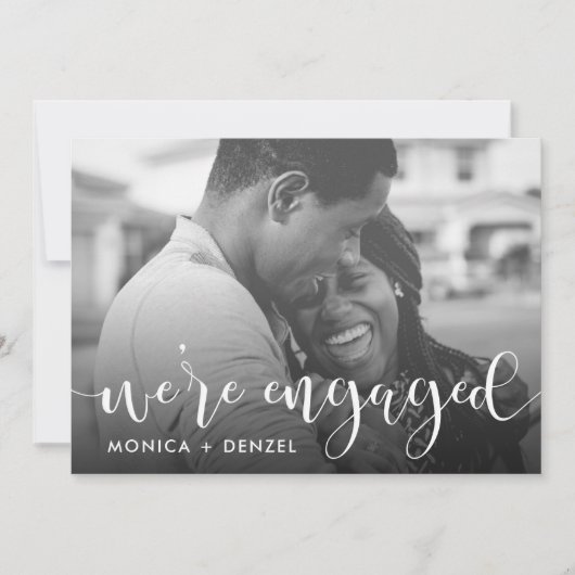 Foto van moderne Chalkboard- en Script Engagement Kaart (Voorkant)