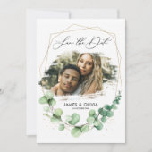 Foto van moderne elegant, behalve de date rustige  save the date (Voorkant)