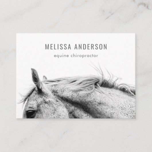 Foto van moderne Equine Chiropractor Physiotherapi Visitekaartje (Voorkant)
