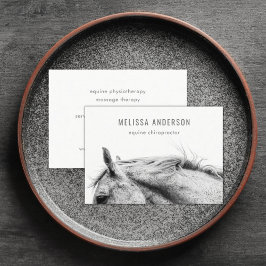 Foto van moderne Equine Chiropractor Physiotherapi Visitekaartje