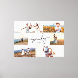 Foto van moderne familie canvas afdruk