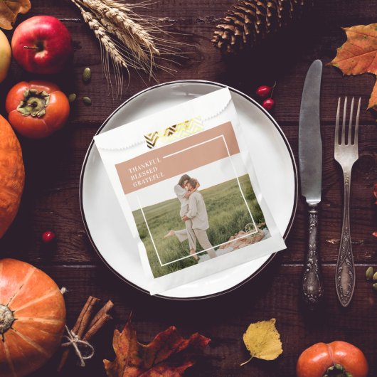 Foto van moderne familie | Dankful Blessed Gratefu Bedankzakje