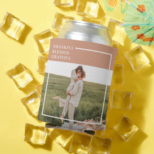Foto van moderne familie | Dankful Blessed Gratefu Blikjeskoeler (Insitu Zomer)
