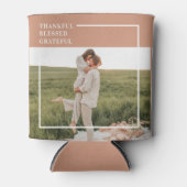 Foto van moderne familie | Dankful Blessed Gratefu Blikjeskoeler (Voorkant)