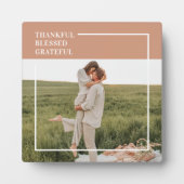 Foto van moderne familie | Dankful Blessed Gratefu Fotoplaat (Voorkant)